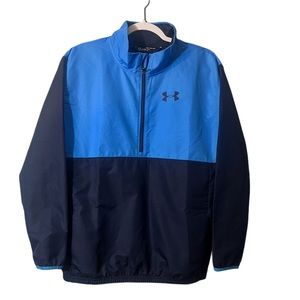 Under Armour Youth YXL Loose Windbreaker Blue Pockets Unisex